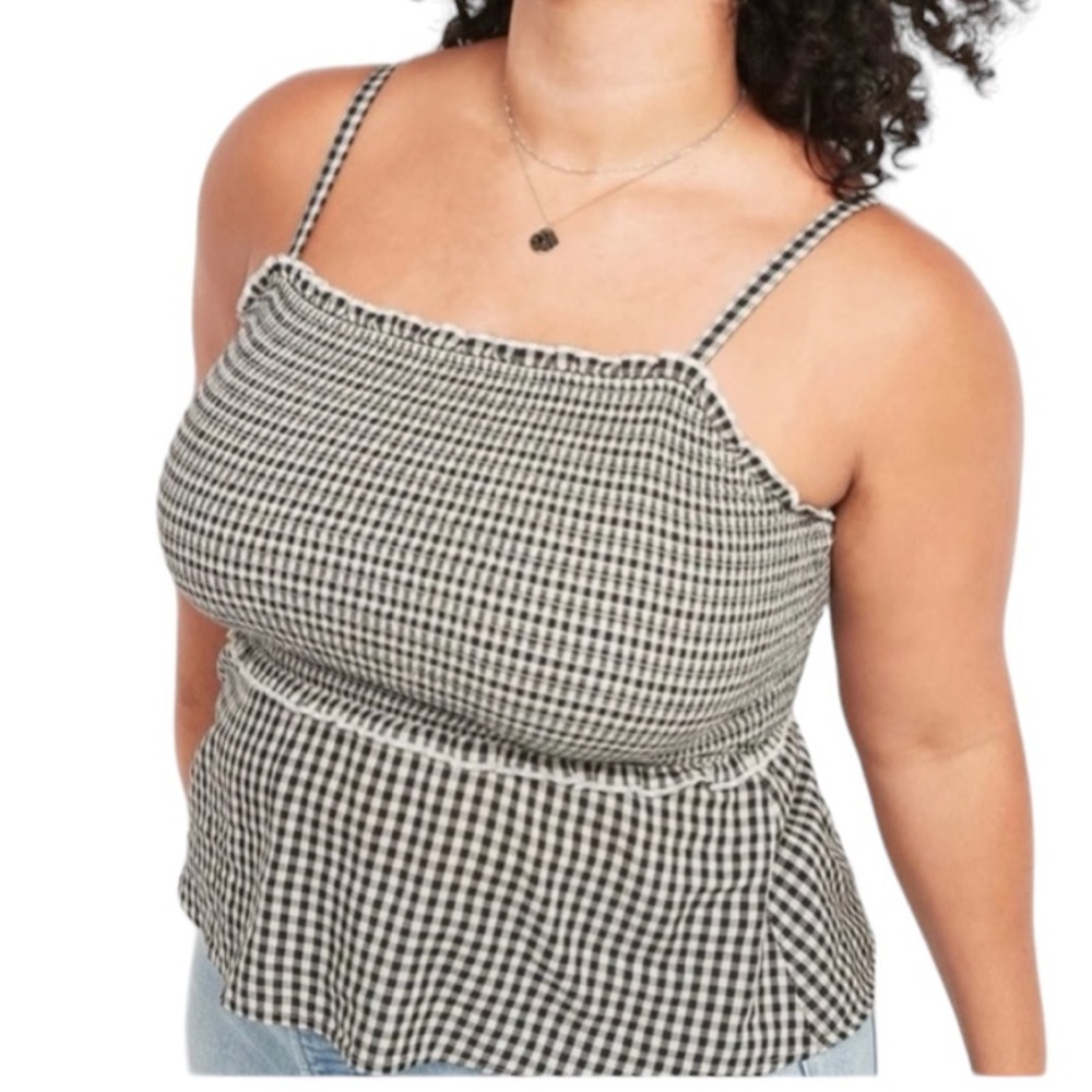 Gingham Smock Bodice Tank Size XL